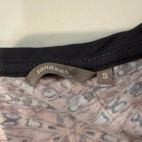 Sandwich Long Sleeve V-Neck Knee Length Stretchy Dress Women's Small Pink/Orange - Picture 4 of 6